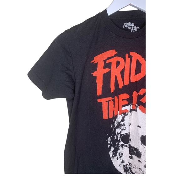 FRIDAY THE 13TH Graphic Friday The 13th Jason Print Cap Sleeve Tee Black Small - Picture 4 of 8